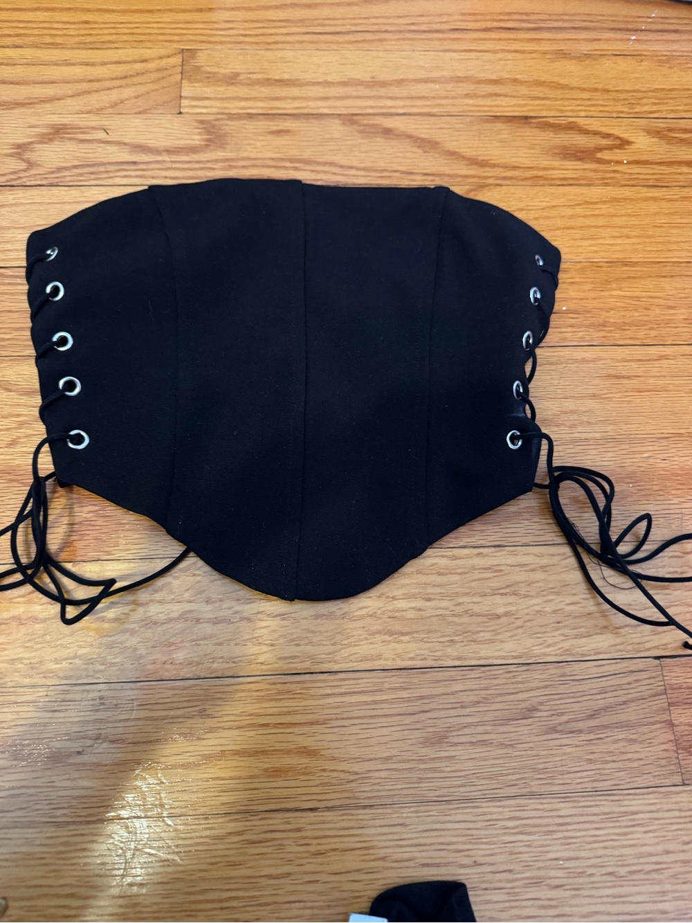 Princess Polly Black Lace-Up Bustier Top